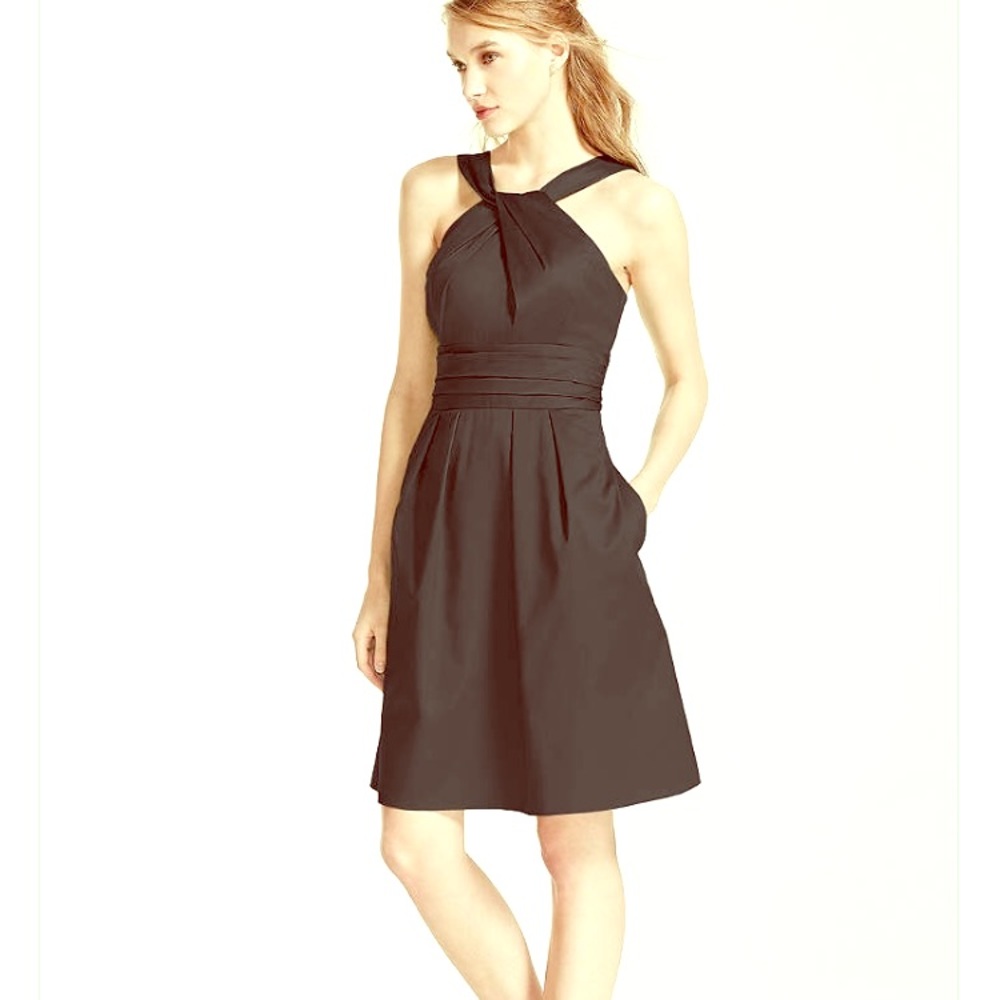 Black David’s Bridal short bridesmaid dress size 4